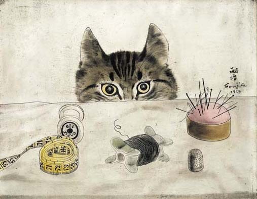 festmény macskáról