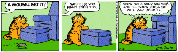 Garfield képregény részlet