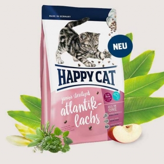 Happy Cat Junior Streilised Atlantik Lachs