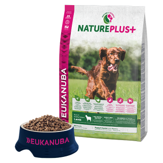 Eukanuba Nature Plus - Kölyök- és fiatal felnőtt kutyáknak, bárányhúsos
