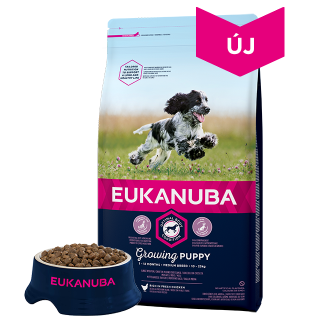 Eukanuba - Közepes termetű kölyökkutyáknak – csirkehúsos