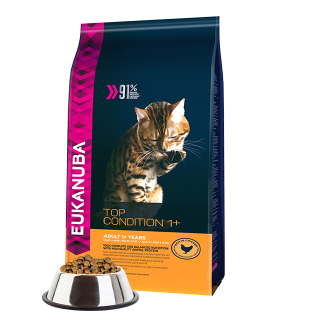 Eukanuba - Top Condition 1+ - Felnőtt macskáknak- csirkehúsos