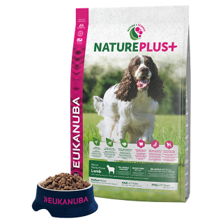 Eukanuba Nature Plus+ - Közepes termetű felnőtt kutyáknak - bárányhúsos