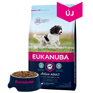 Eukanuba - Közepes termetű felnőtt kutyáknak - csirkehúsos