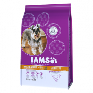 IAMS® PROACTIVE HEALTH Mature & Senior, csirkében gazdag táp 