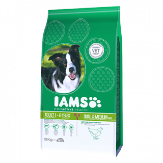 IAMS Proactive Health Adult Small & Medium Breed, csirkében gazdag táp