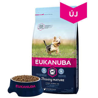 Eukanuba - Idősödő törpe termetű kutyáknak - csirkehúsos