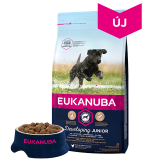 Eukanuba - Junior/ nagytestű fiatal felnőtt kutyáknak - csirkehúsos